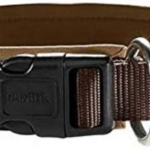 HUNTER NEOPREN VARIO PLUS Halsung, Hundehalsband, Nylon, mit Neopren gepolstert, 40/2,0 (S-M), braun/karamell