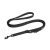 Rudelkönig Hundeleine mit reflektierenden Streifen (2,15m) – längenverstellbar – robuste Multifunktionsleine in schwarz – hochwertige Trainingsleine