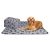 Nobleza – 6 x Hundedecke Weiche Fleecedecke Waschbare Deck für Haustier Hunde Katzen Welpen Weiche Warme Matte, Grau, 75 * 75 cm